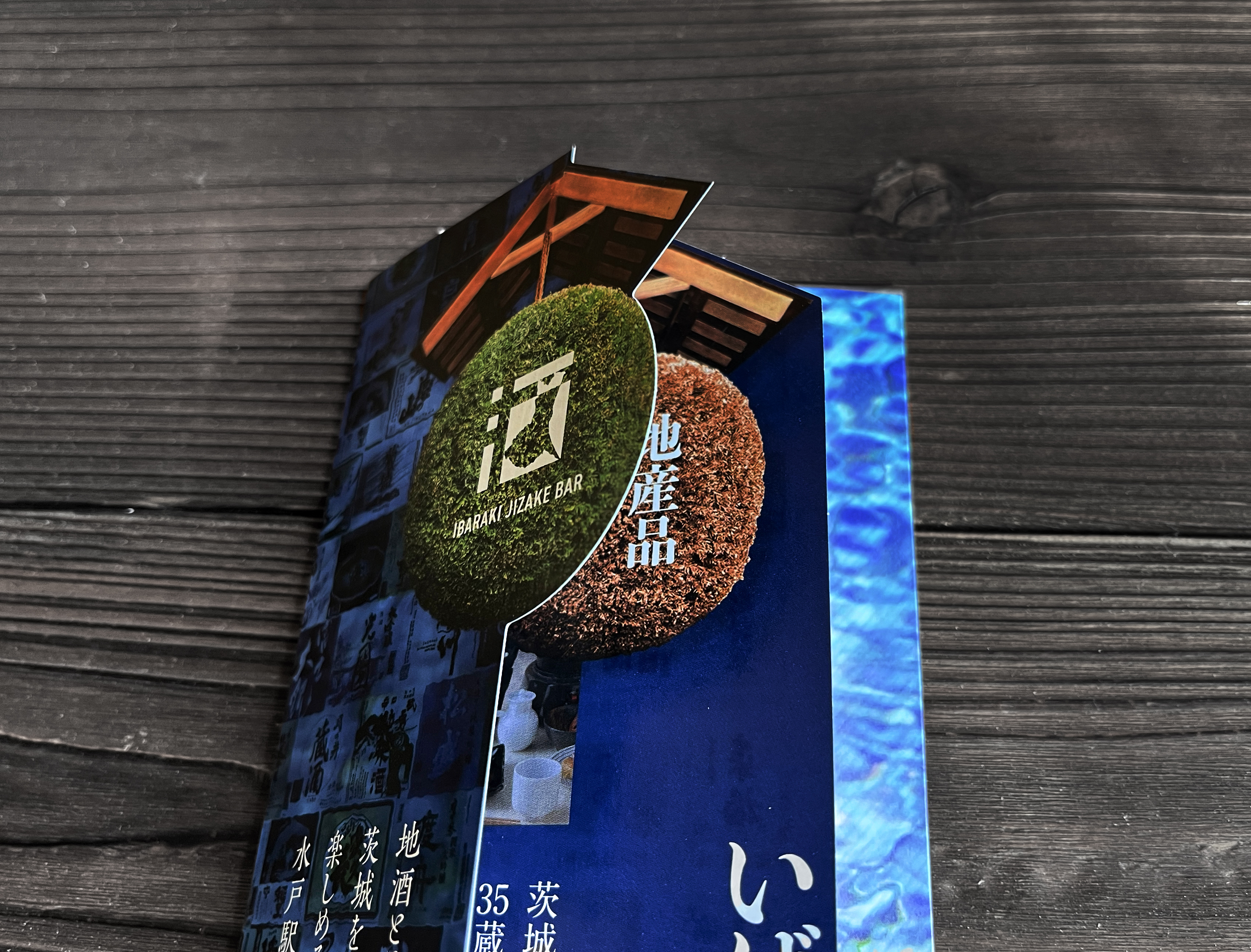 切り抜き型のパンフレットデザイン。